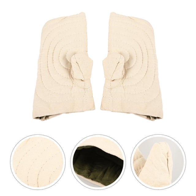 unbranded 1Par Portátiles Aislantes Beige Para Protección Contra Quemaduras