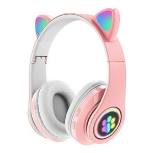 Audífonos Orejas Gato Auriculares Inalámbricos Bluetooth - BLANCO