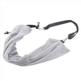 thumbnail image 2 of Almohada de Viaje Rellenable para Equipaje Adicional, Tamaño Ajustable para el Cuello y Correa para el Hombro, de Terciopelo Suave, Sin Relleno Gris, 2 of 5