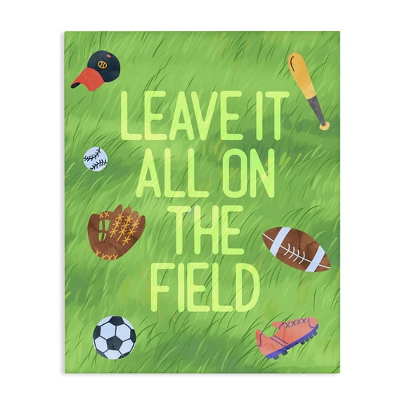Stupell Industries Leave It On The Field Canvas Wall Art, design by Lil' Rue