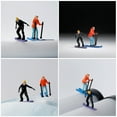 thumbnail image 2 of 2 figuras en miniatura de esquiadores, escala 1:64, pintadas a mano. Figuras de esquí para dioramas y decoraciones de escenas en miniatura., 2 of 7