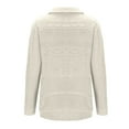 thumbnail image 5 of FRSASU Men's Sweaters with Leather Buckle High Neck Long Sleeve Knitted Cardigan Coat White, 5 of 6