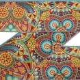 thumbnail image 4 of IBA Indianbeautifulart Yellow Mandala Kaleidoscope Velvet&nbsp;Trim&nbsp;Fabric Sewing Fabric Lace Dressmaking Printed Sewing Lace 9 Yards 4 Inches, 4 of 4
