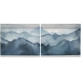 thumbnail image 3 of Coolnut 24 Inch Length Kitchen Curtains Blue Gray Mountain 2 Panels Half Window Sheer Curtains Rod Pocket Farmhouse Short Drapes for Bathroom Cafe Basement Home Decor, 3 of 6