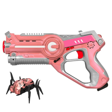 Best Choice Products Kids Infrared Laser Tag Blaster Gun Toy Set w/ Robot Bug, 4 Modes, Multiplayer Mode, Life Tracker - (Best Office Nerf Gun)