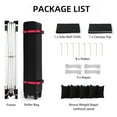 thumbnail image 4 of 10x10ft Pop Up Canopy Tent, Portable Outdoor Canopy Instant Shelter Commercial Canopies with Wheeled Carry Bag and 4 Sand Bags for Patio, Party, Events, Camping, 4 of 7