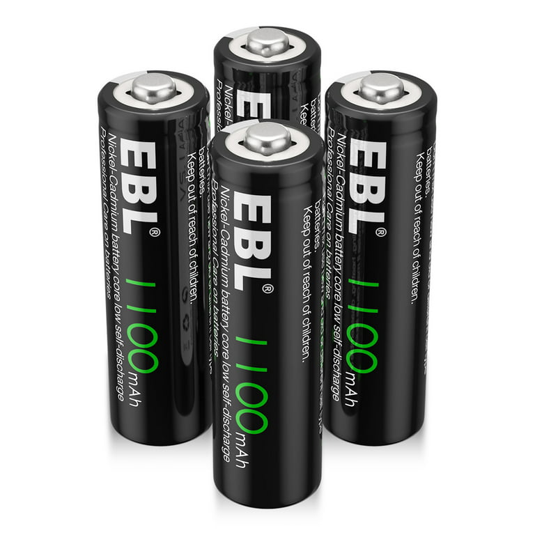 EBL 4-Pack 1100mAh Rechargeable AA Batteries