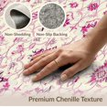 thumbnail image 6 of ODIKA 5'x7' Washable Area Rug Pink Purple Vintage Damask Ornamental Blossoms Scrolling for Guest Room, Lounge, Apartment, Non-Slip Low Profile, Stain Resistant, 6 of 7