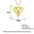 thumbnail image 5 of Elephant Head Stainless Steel Necklace Triangle Animal Friendship Pendant, 5 of 5