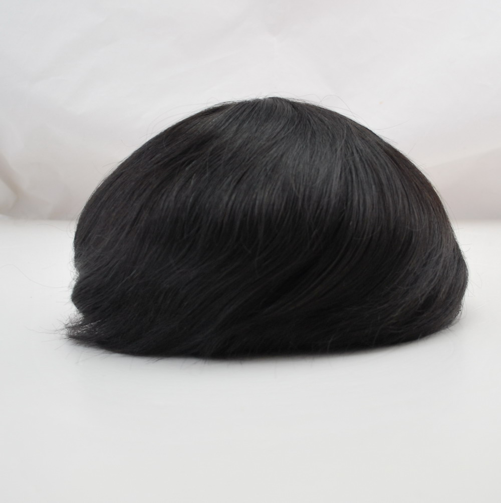 Men's Toupee Wig Natural Human hair System for Men Full PU Thin Skin Base