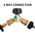 thumbnail image 3 of Roastove Dual Propane Tank Connection,Propane Tank Y Splitter Adapter with Gauge, Level Indicator, Gas Pressure Meter for 5-40lb P, 3 of 8
