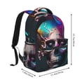 thumbnail image 2 of Fotbe Modern Abstract Colorful Skull B Pattern Casual Backpack for School, Travel, and Outdoor Activities - Durable, Lightweight, and Comfortable, 2 of 5