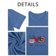 thumbnail image 7 of XCHQRTI 4th of July Daisy Women Plus Size Tshirts Graphic USA Casual Tees, 7 of 7