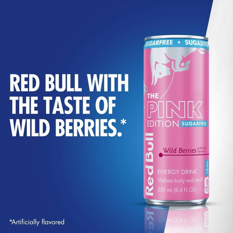 Red Bull Pink Edition Sugar Free Energy Drink, Wild Berries Red Bull Pink Edition Sugar Free Energy Drink, Wild Berries