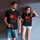 thumbnail image 2 of Mujer Día de San Valentín Tops Camiseta estampada Casual Manga corta Blusa de cuello redondo Pompotops hfajkhk125275, 2 of 6