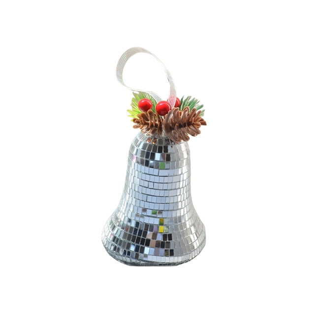 Bewildely Adornos de campana, decoraciones de campana doradas versátiles, colores fáciles de combinar, ideales para celebraciones de árboles, Decoración del hogar plata