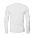thumbnail image 3 of ameIAEA Men Long Sleeve Fall T-Shirts Crewneck Button Tee Tops Solid Color Casual Pullover, 3 of 6