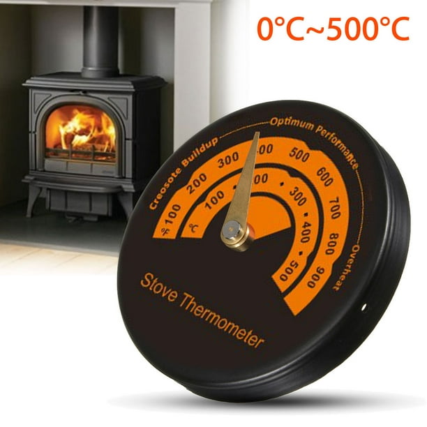 Thermometer for Stove Pipe,Chimney,Outdoor Wood Boiler,w/ Alarm