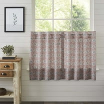 VHC Brands Kaila Country Cottage Vintage Floral Kitchen Curtain Tier Set of 2 36Lx36W