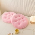 thumbnail image 4 of ETHKIA Soft Round Sheepskin Chair Seat Cushion Pad for Enhanced Comfort in Bedroom Windowsill Stool Use (10.24''x10.24'') B, 4 of 5
