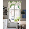 thumbnail image 4 of St. Patrick's Day Swag Valances for Windows, Small Curtains Drapes, Green Shamrocks Truck Plants Retro Beige Kitchen Window Curtains Over Sink Window Treatment Valance for Bedroom/Bathroom 56"x36", 4 of 5