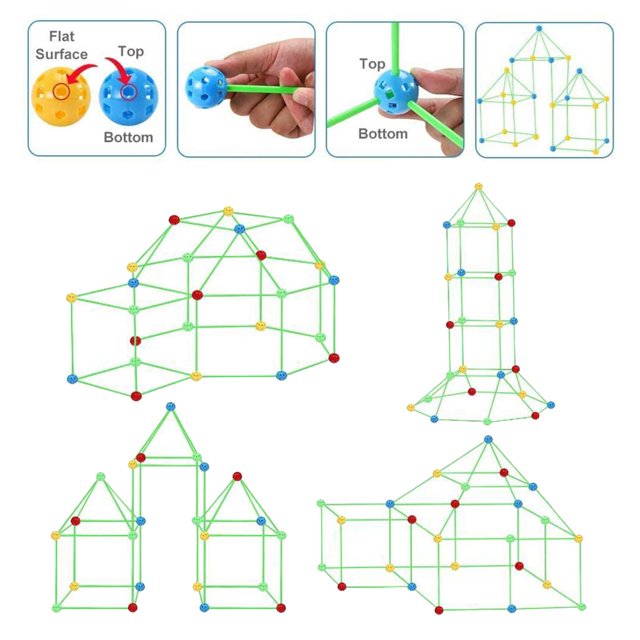 Kits de Construcción Baoblaze 120 unids/set Bolas y Palos para Niños