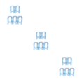 thumbnail image 1 of bedienty 5pcs Multi -function Wardrobe Space -saving Hanger Hook Coat Hook Plastic Closet Stack Hanger Rack Storage Wardrobe Organizer Blue 3Set, 1 of 6