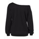 thumbnail image 3 of Mujer Halloween Casual gótico Punk diablo dientes impreso sesgado cuello blusa camisa Fridja hj2173, 3 of 3