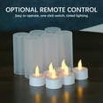 thumbnail image 4 of Luxcidy Flameless Tea Lights Candles, 6Pcs LED Tea Lights Candles with Remote Timer Battery Operated Tealight Flickering Realistic for Christmas Decor Wedding - White (D), 4 of 8