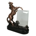 thumbnail image 4 of Country Rustic Rearing Equine Horse Bronzed Figurine With 4X6 Beveled Glass, 4 of 9