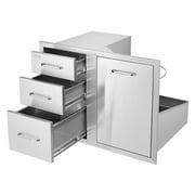 21.6"w X 29.5"h Outdoor Kitchen Bbq Island Door Drawer Combo Access Drawers