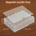 thumbnail image 5 of Unique Bargains Magnetic Acrylic Tray Scalloped Design Versatile Organizer and Display Holder Clear Rectangle, 5 of 7