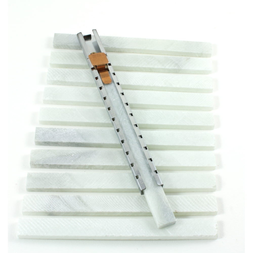 Soapstone Holder + 10 Flat Soapstone Chalk for Welding, Engineering