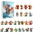 thumbnail image 4 of Costeam Christmas Advent Calendar Dragon Baby Ornament - Cute Dinosaur Figurines Hanging Decor for Xmas Tree Home Festival Party Decoration, 4 of 4