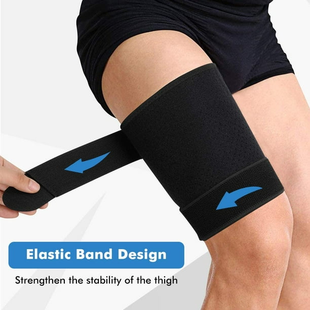 Thigh Brace, Sports Compression Upper Leg Sleeves Adjustable Support for  Hamstring Sciatic Nerve Pain Relief, Non-Slip Elastic Thigh Brace Wrap for  Men and Women 