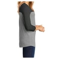 thumbnail image 3 of Womens Juniors Rally 3/4-Sleeve Cotton Tee Black/ Grey Frost Medium, 3 of 6