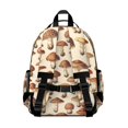thumbnail image 3 of Mushroom and Chanterelle Cream Pattern Cute School Backpack Bag for School with Padded Back and Adjustable Shoulder Straps 15.25"x11.5"x5.25", 3 of 5