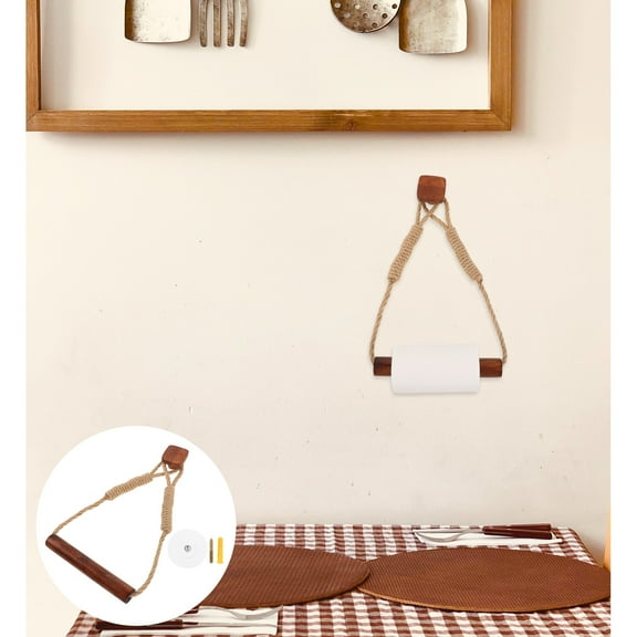 FRCOLOR  Toilet Paper Storage Holder Rack Bathroom Stand Tissue Rustic