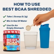 BPI Sports Best BCAA Shredded, Caffeine-Free Thermogenic Recovery Powder, Fruit Punch, 9.7 oz (25 Servings)