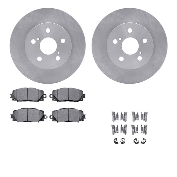 Dynamic Friction Company Front Brake Rotors with 5000 Advanced Brake Pads includes Hardware 6512-76698