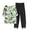 Black, variant on Cavosen Women Graphic T Shirts 2 Piece Plus Size Short Sleeve T Shirts Wide Leg Long Pants Floral Going Out Sets