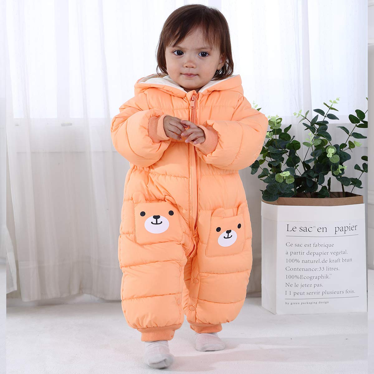 Baby Jumpsuit Hooded Rompers Boys Girls 