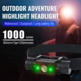 thumbnail image 4 of Faro LED Faro Seguridad Senderismo Sensor de movimiento portátil IPX6 Impermeable Flash Linterna Caza Cabeza Noche Noche Blanco Luz verde Scienceny  OD002943-02B, 4 of 6