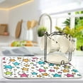 thumbnail image 5 of Yayeee Dish Drying Mat for Kitchen Counter 18"x24" Microfiber Absorbent Pad, White Stars, 5 of 7