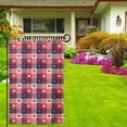 thumbnail image 3 of Wukai Heart Plaid Print Garden Flag 12.5x18 Inch Double Sided Sun-resistant Rain-resistant, Wrinkle-resistant Colorfast(Only Flag), 3 of 7