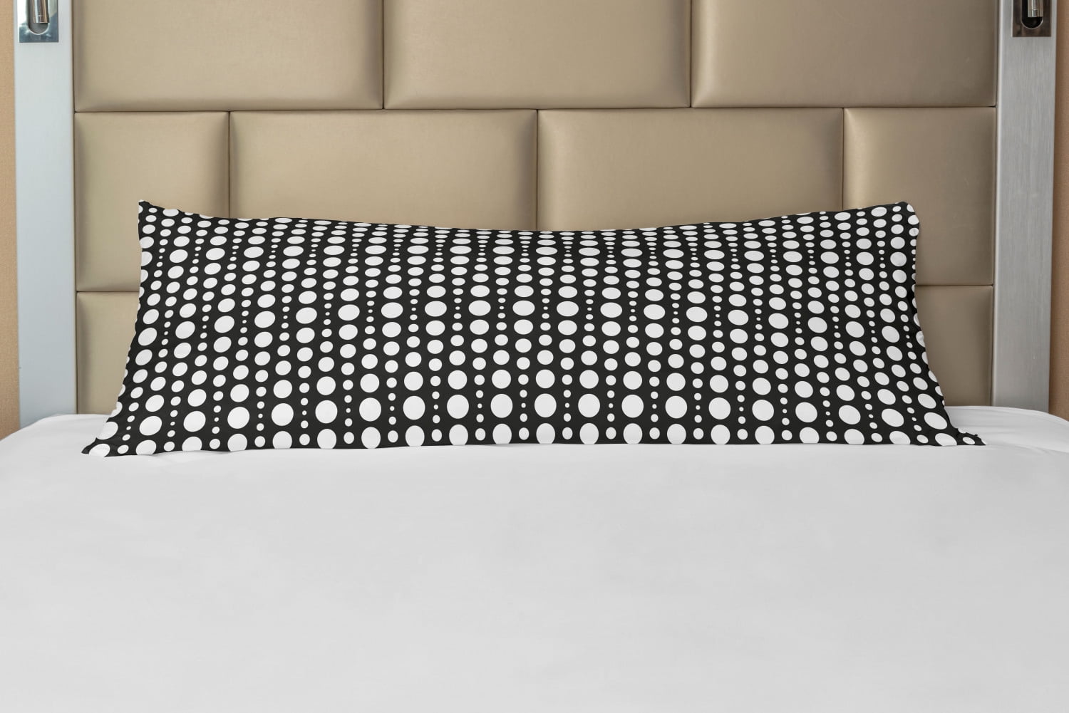 Black and White Body Pillow Case Cover with Zipper, Big and Small