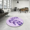 thumbnail image 4 of Ahgly Company Machine Washable Indoor Rectangle Transitional Purple Area Rugs, 8' x 12', 4 of 7