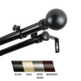 thumbnail image 1 of Central Design  Globus 1 in. Double Curtain Rod, 66-120 in. - Black, 1 of 1