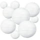 thumbnail image 3 of BEISHIDA 10 faroles de papel blanco decorativos chinos/japoneses colgantes redondos de papel lámpara para cumpleaños, boda, Navidad, novia, decoración del hogar, decoración de fiesta (tamaño de 4", 6", 3 of 4