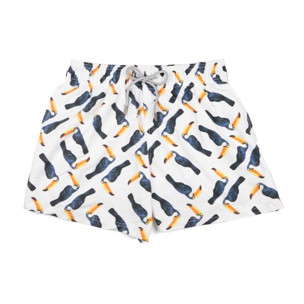 Traje de Baño Estampado Tucanes Wave Motion Blanco Talla G